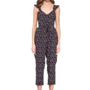 Black floral jumpsuit